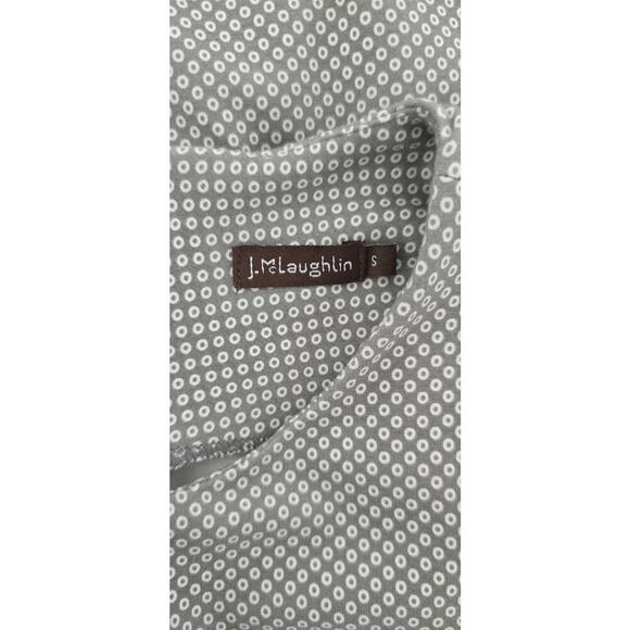 J.McLauglin Gray White Polka Dot Sleeveless Knit Sheath Midi Dress Sz S (0963) - Picture 4 of 5